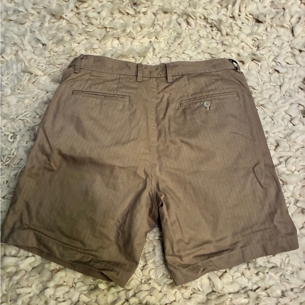 Men's Tan Casual Shorts by Corridor. - Picture 3 of 4